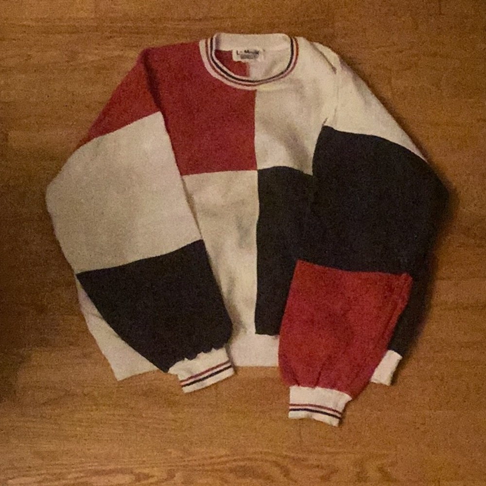 Colorblock Crewneck Sweater